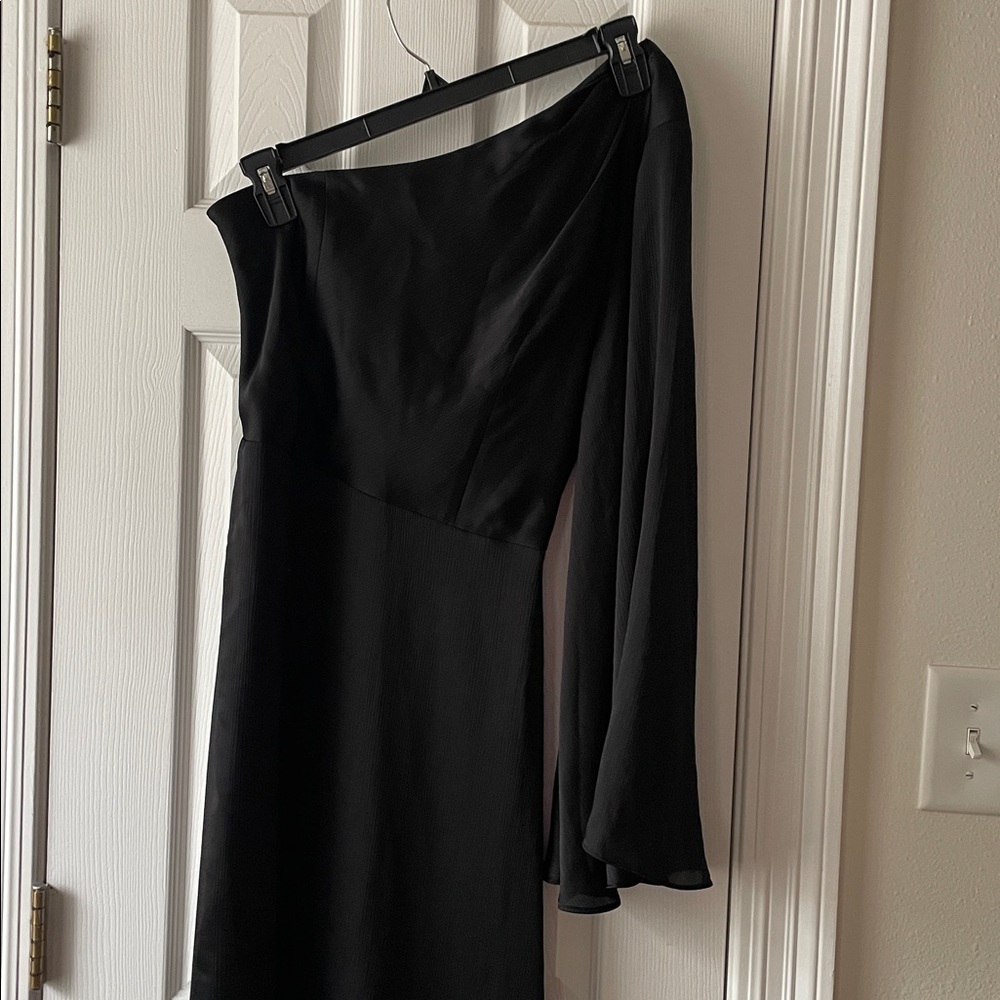 Sachin & Babi Keely Black One Shoulder Gown Dress size 6 - Picture 8 of 17